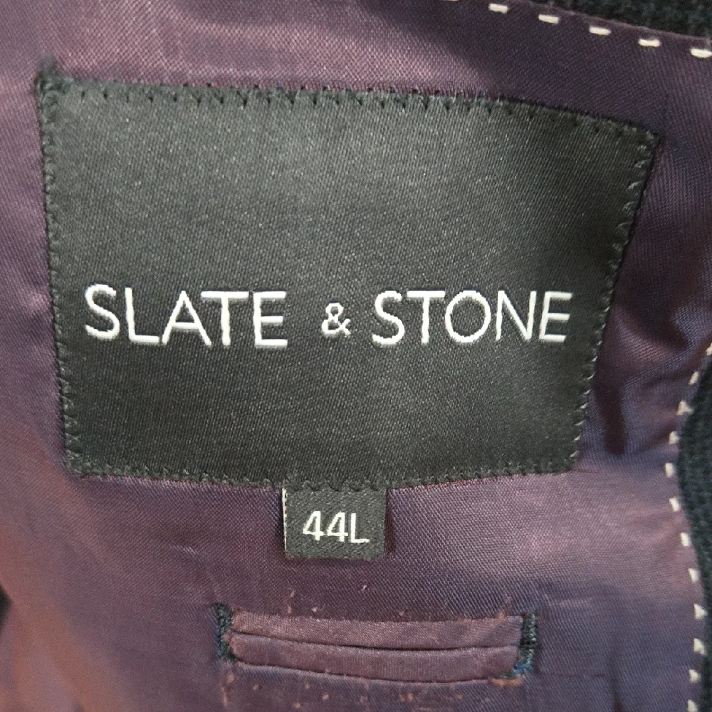 Slate & Stone Sz 44L Mens Dark Gray Wool Halkin Sports Coat